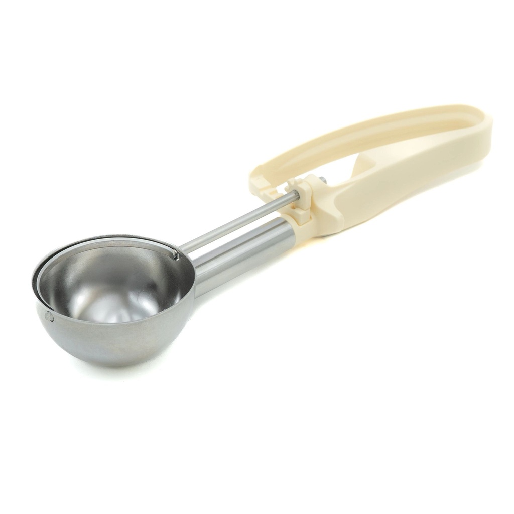 Porcionador apretable de 96 ml con mango extendido marfil