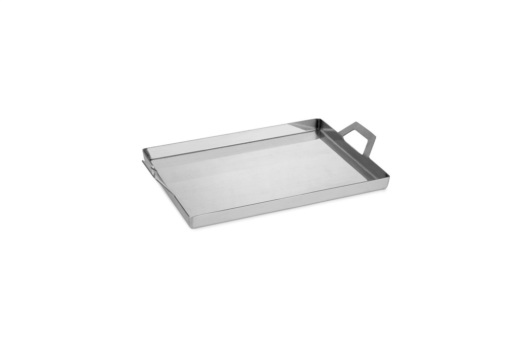 Llauna inox con asas de 22 x 14 cm de 1,5 cm de profundida de acero inoxidable 18/10