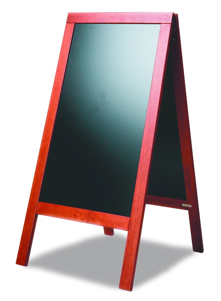 [P21001] Signo de pizarra de doble cara A-frame 55 x 85 cm con marco de madera