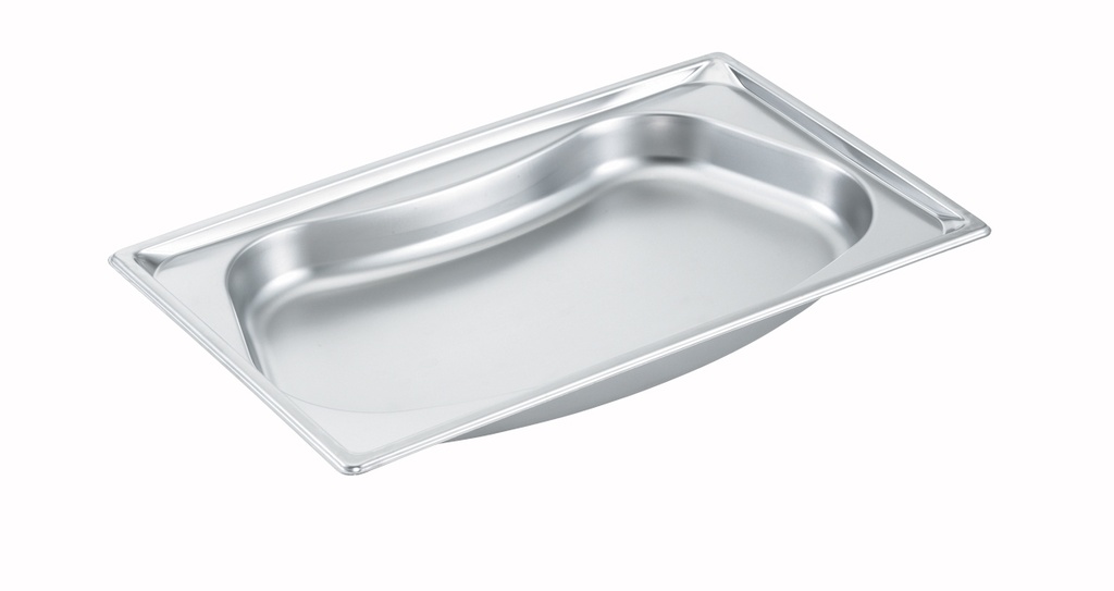 Sartén salvaje estilo riñón Super Pan® de acero inoxidable de tamaño completo de 2 ½ pulgada de profundidad Super Shapes