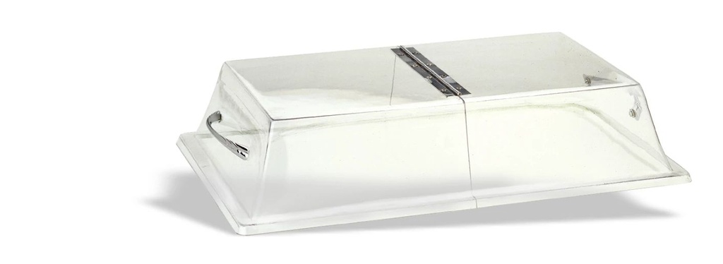 Tapa rectangular de 1/1 pulgada gastronorm de policarbonato transparente con bisagra