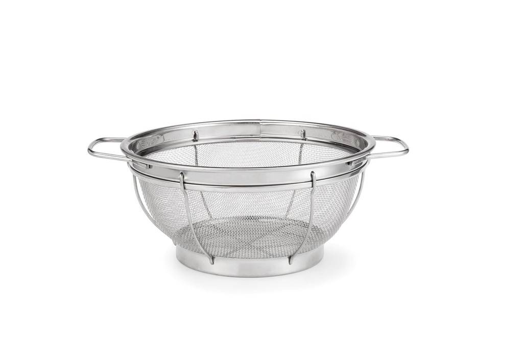 Escurridera de malla de 25 cm de acero inoxidable