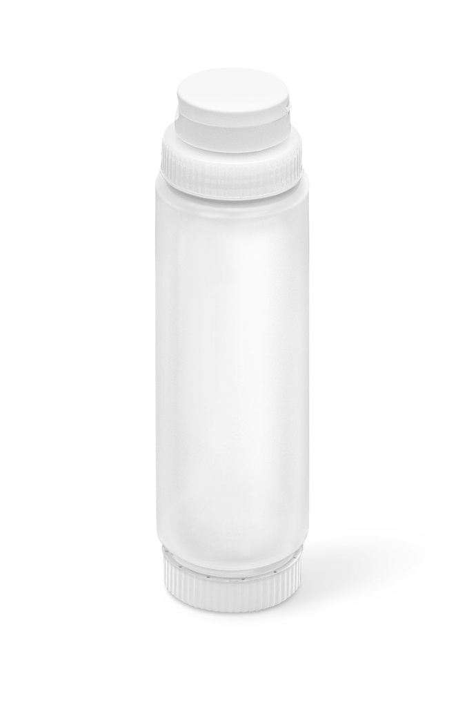 Dispensador transparente con tapón FIFO de 710 ml con tapón y base transparente
