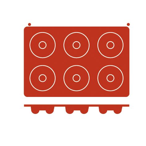 Molde de silicona GN 1/3 en forma de Savarin de 7,2 centímetros