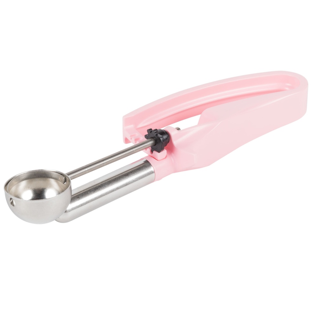 Porcionador apretable de 16 ml con mango extendido rosado