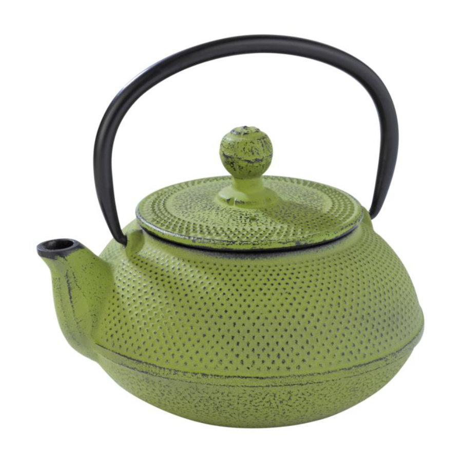 Tetera Nipon de hierro fundido de 0,6 litros en verde con filtro de acero inoxidable de 8 centímetros