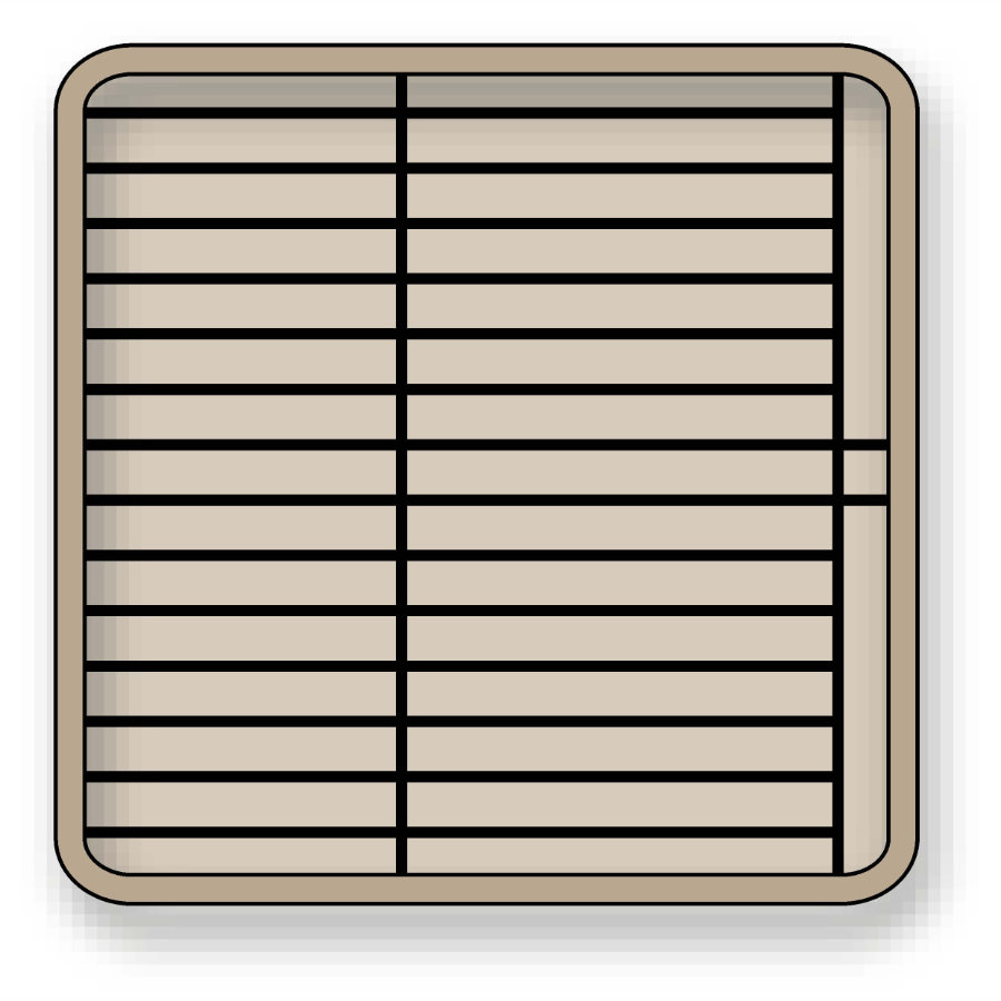 Cestas para platos de polipropileno en color beige para 32 platos de 12 a 19 centímetros