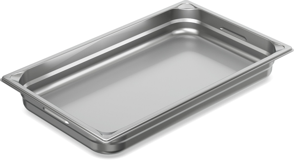 Cubeta Gastronorm GN PRO de acero inoxidable 18/10 de tamaño 1/1 y 20 mm de profundidad
