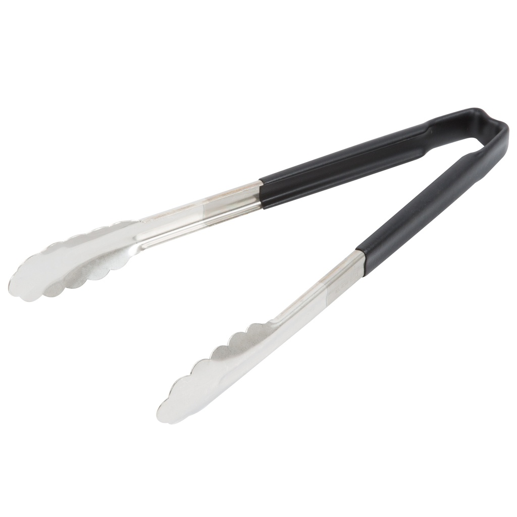 Pinzas festoneadas monobloc de acero inoxidable de 30 cm con mango negro Kool-Touch®