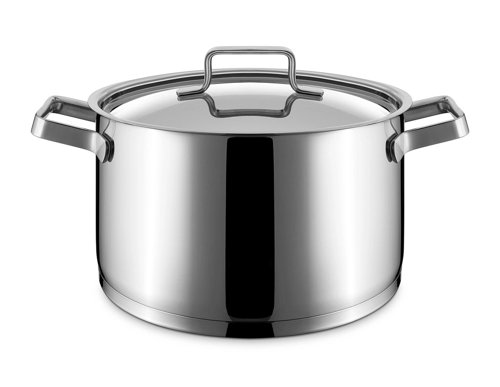 Cacerola con tapa Inox First de 20 centímetros con base de aluminio encapsulado