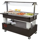 Buffet-salad bar refrigerado 4x1 / 1-150 madera wengué