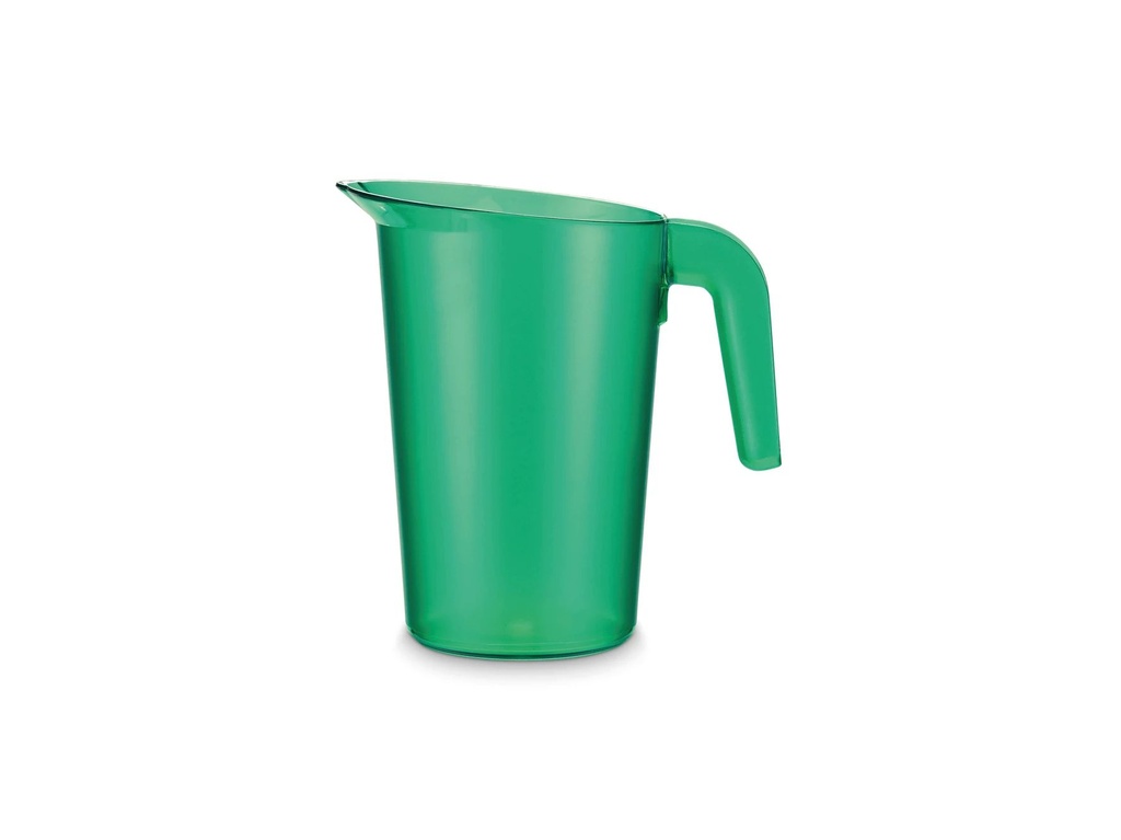 [P646105] Jarra policarbonato apilable sin tapa de 1 litro de policarbonato en verde