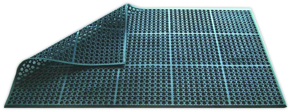 Alfombra de goma de 90 x 150 cm en negro