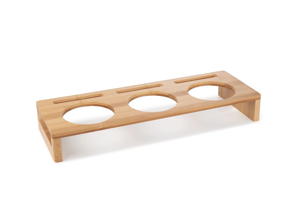 Base de madera para 3 mini cacerolas