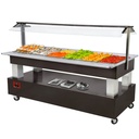 Buffet-salad bar refrigerata. 6x 1/1-150, (madera weng)