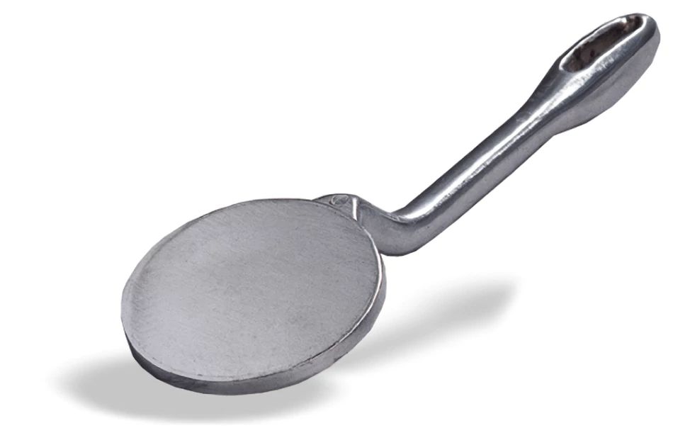 Aplastadora para carne de acero inoxidable de 9.5 cm con cara lisa