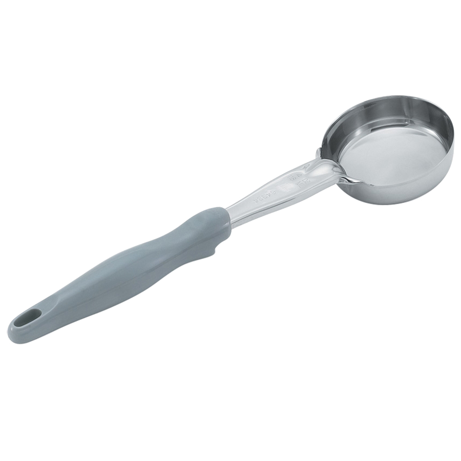 Spoodle® monobloc redondo de acero inoxidable de 118 ml con mango de nylon gris