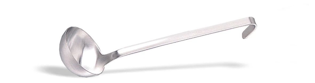 Cacillo monobloc con mango corto de 22 centímetros de acero inoxidable
