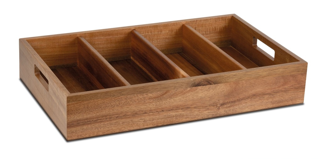 Bandeja de madera del tenedor de los cubiertos