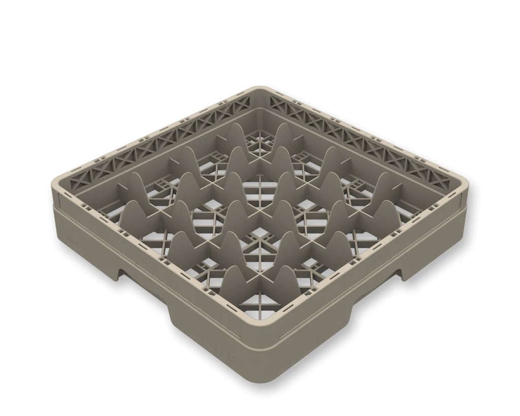[P5160] Cesta abierta Flap Rack de polipropileno de 16 compartimentos en color beige