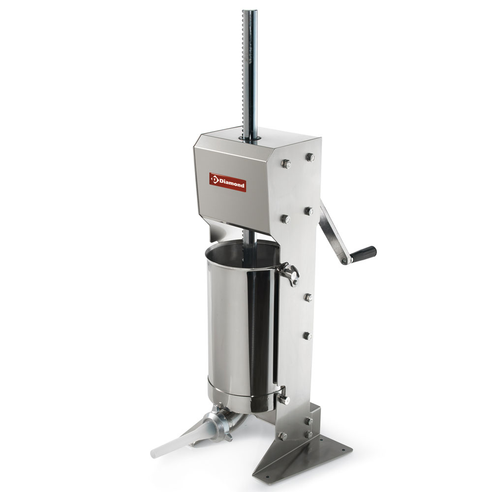 Embutidora de acero inox vertical manual, 12 litros