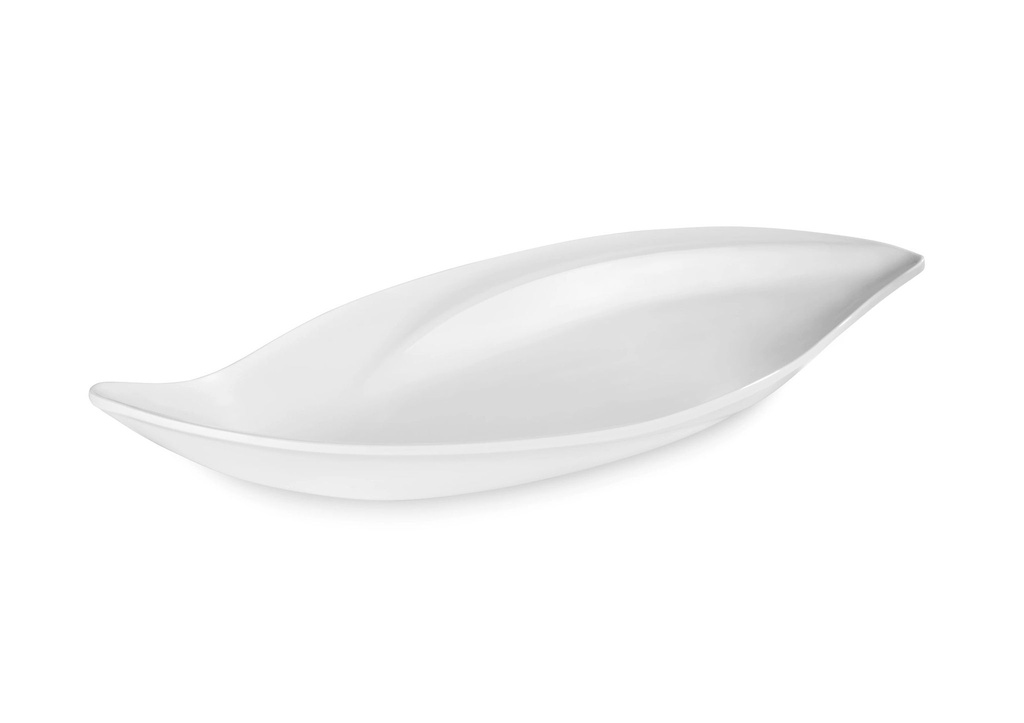Bandeja forma hoja 505 x 240 mm melamina en color blanco