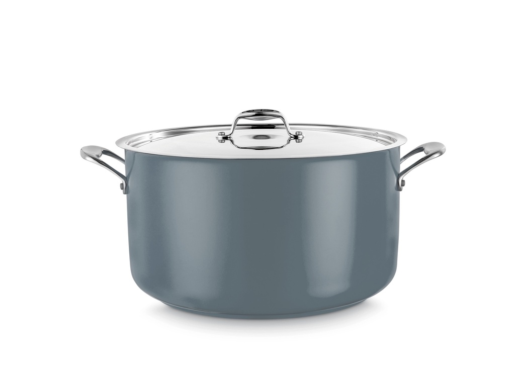 Cacerola alta con tapa Cool Line de 24 centímetros de acero inoxidable 18/10 Gris