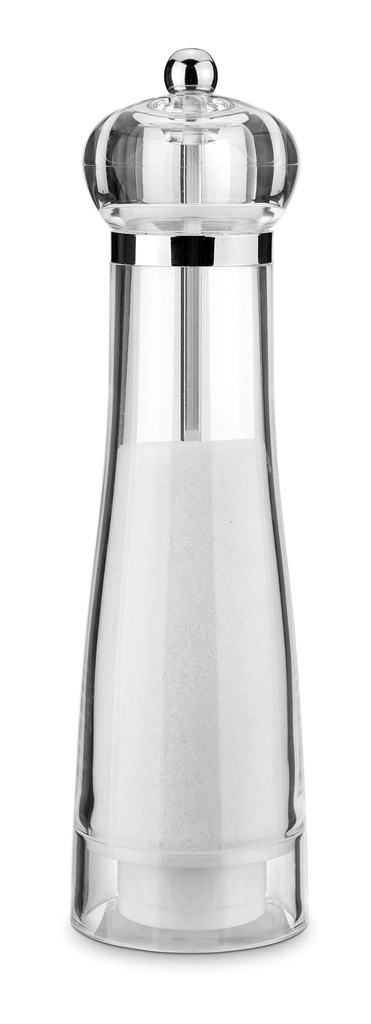 Molino de sal acrílico transparente de 20 centímetros