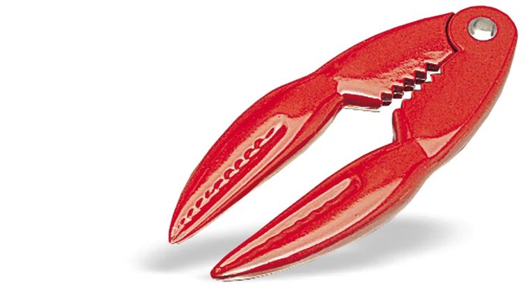 Pinza para mariscos en aluminio en rojo