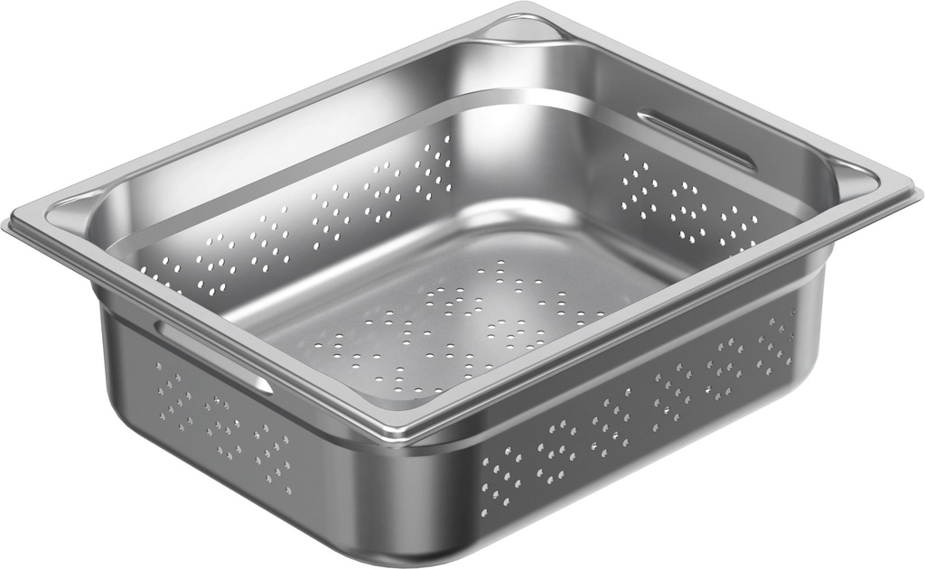 Cubeta Gastronorm GN PRO Perforada de acero inoxidable 18/10 de tamaño 1/2 y 65 mm de profundidad