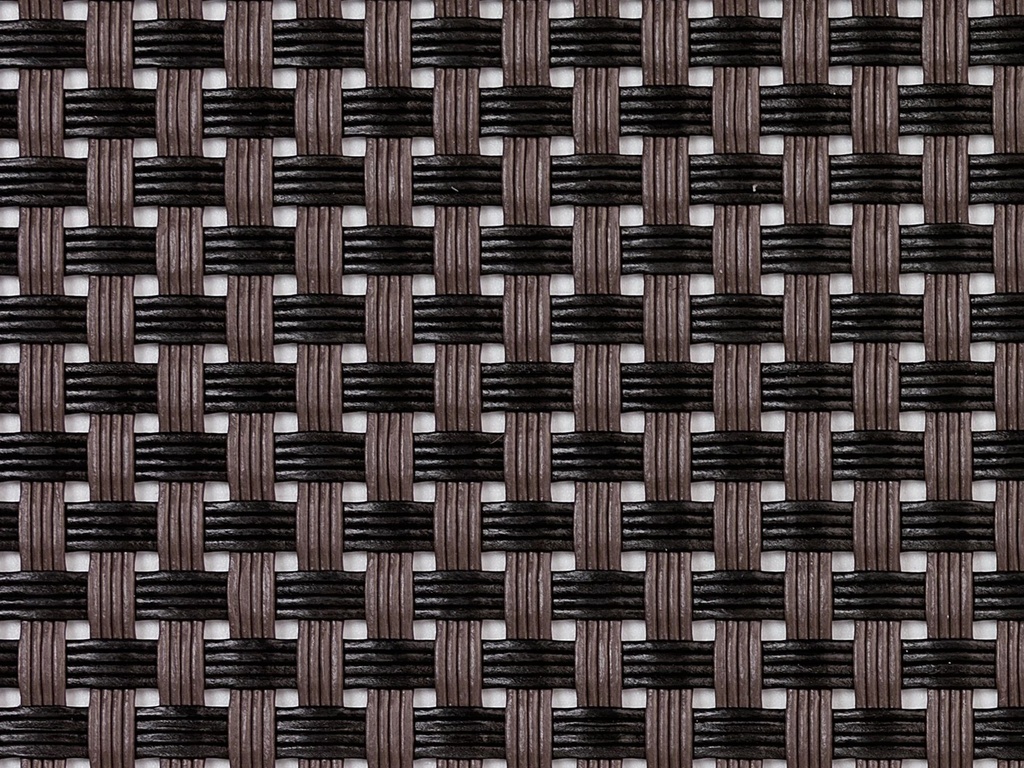 Mantel individual trama gruesa de PVC y poliéster de 45 x 30 cm en Marrón-Negro