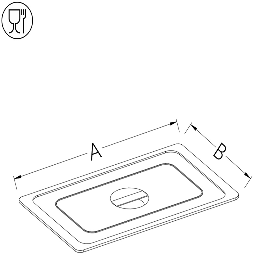 Tapa acero inoxidable con puñado estándar 1/4