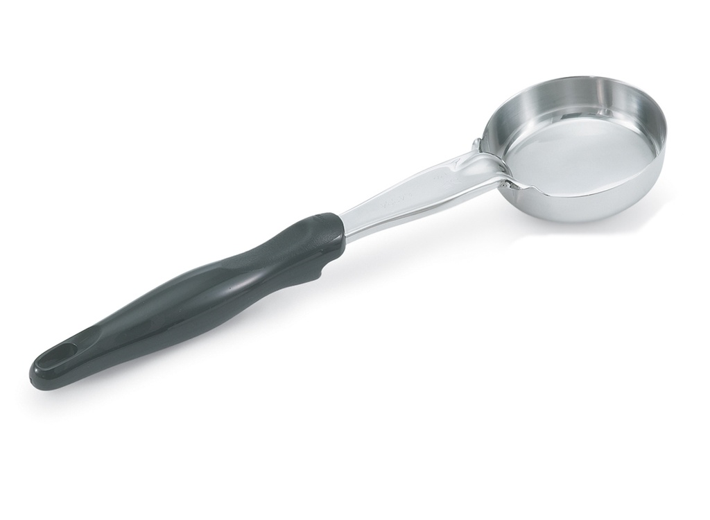 Spoodle® monobloc redondo de acero inoxidable de 29 ml con mango de nylon negro