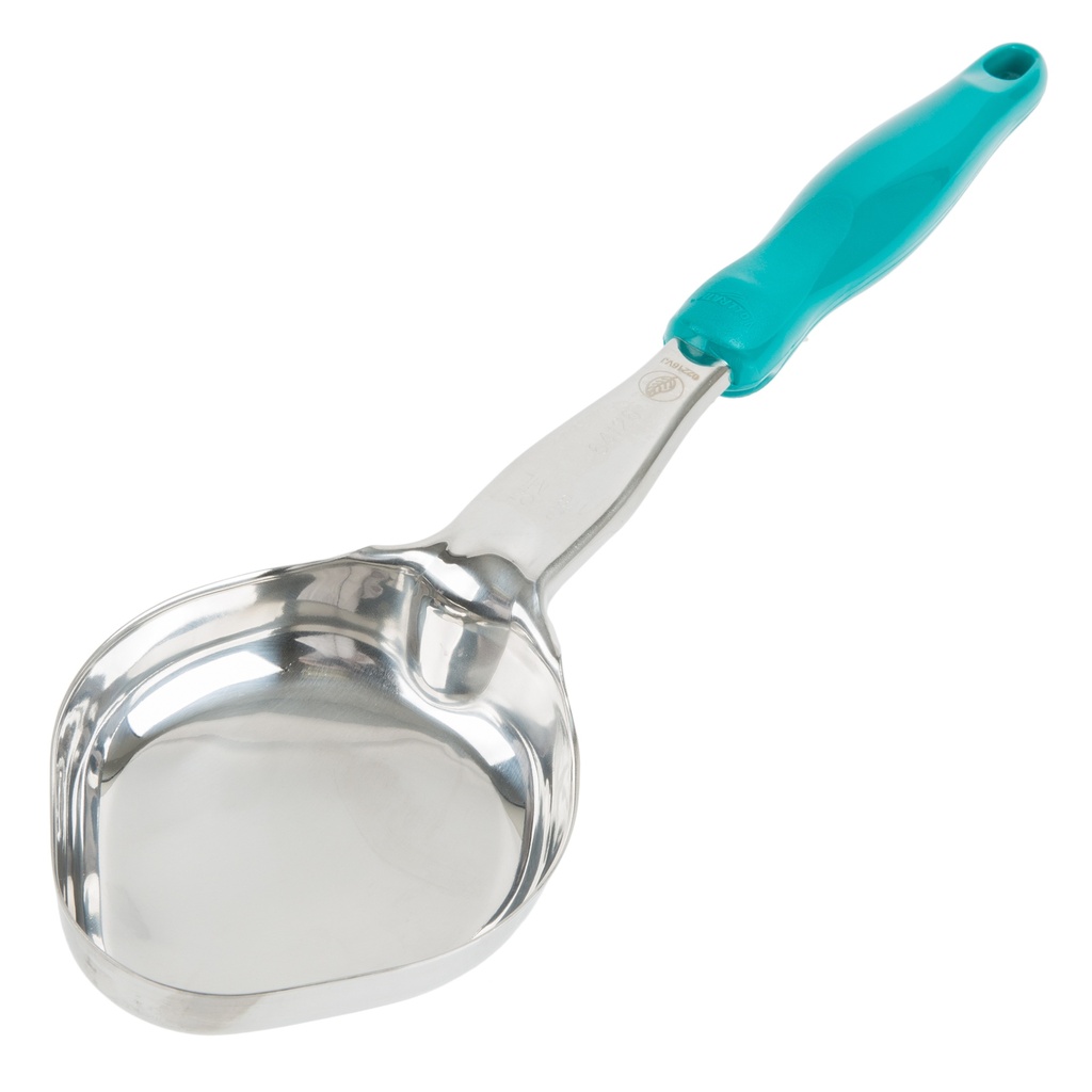 Spoodle® monobloc ovalado de acero inoxidable de 177 ml con mango de nylon verde azulado