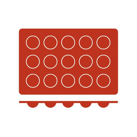 Molde de silicona GN 1/3 en forma de Media Bola de 5 centímetros