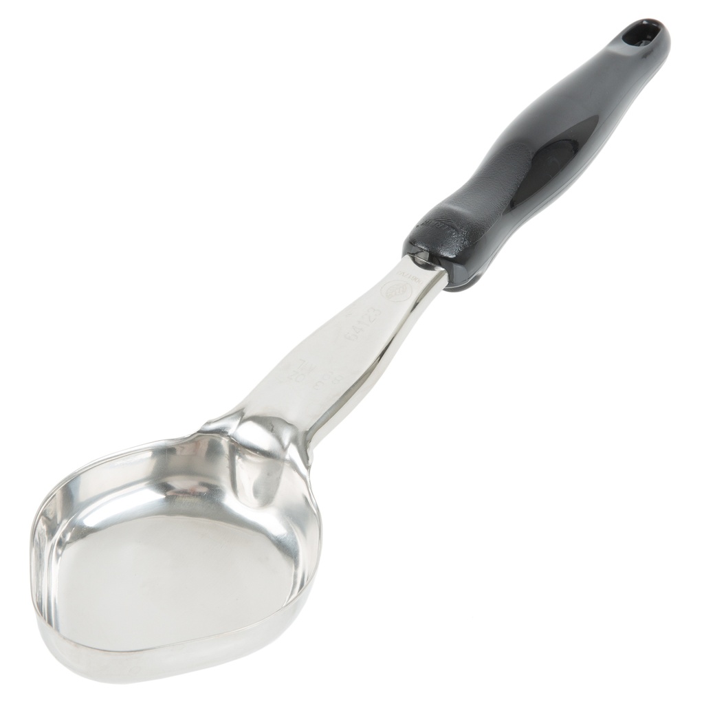 Spoodle® monobloc ovalado de acero inoxidable de 89 ml con mango de nylon negro