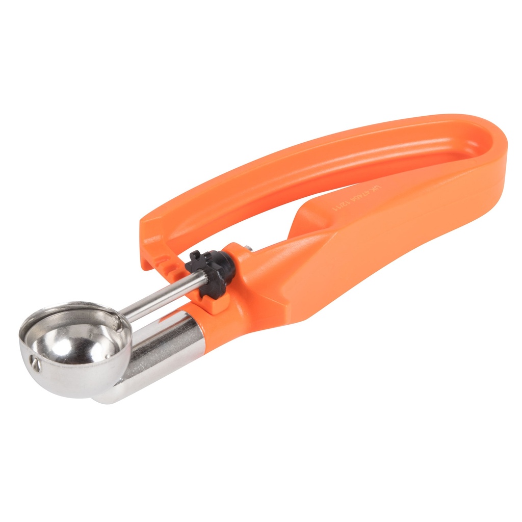 Porcionador apretable de 10 ml con mango naranja