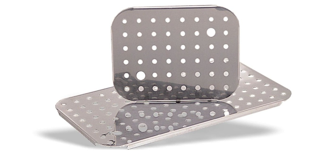 Fondos perforados para cubetas GN PRO de acero inoxidable de tamaño 2/1