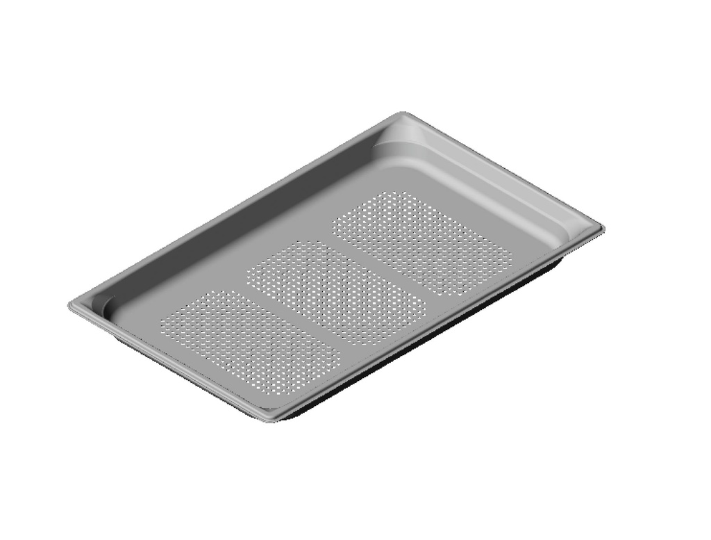 Cubeta Gastronorm Super Pan 3® Perforada de acero inoxidable de tamaño 1/1 y 40 mm de profundidad