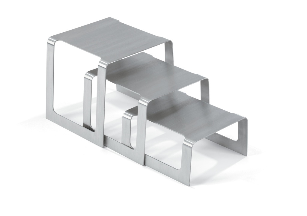 Conjunto elevador de amortiguador de acero inoxidable cepillado curvado cuadrado
