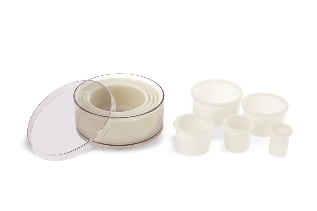 [P796000] Caja 9 cortapastas redondos lisos poliglas