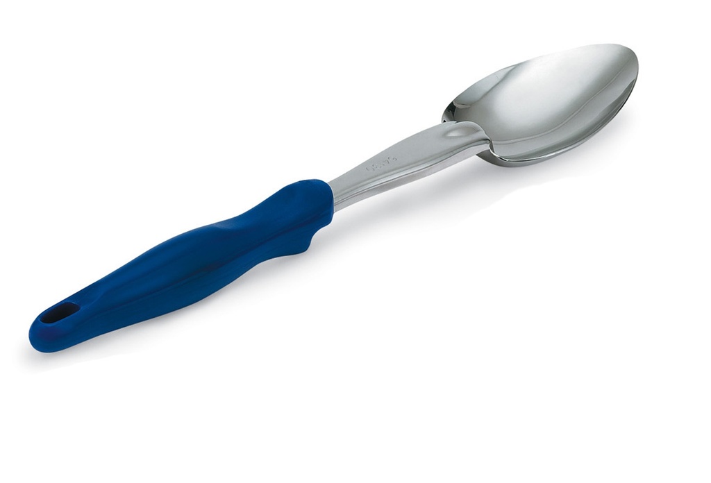 Cuchara de acero inoxidable de 35 cm con mango azul Ergo Grip™