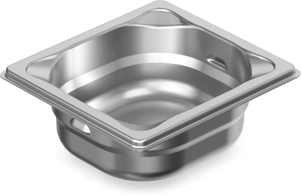 Cubeta Gastronorm GN PRO de acero inoxidable 18/10 de tamaño 1/6 y 200 mm de profundidad