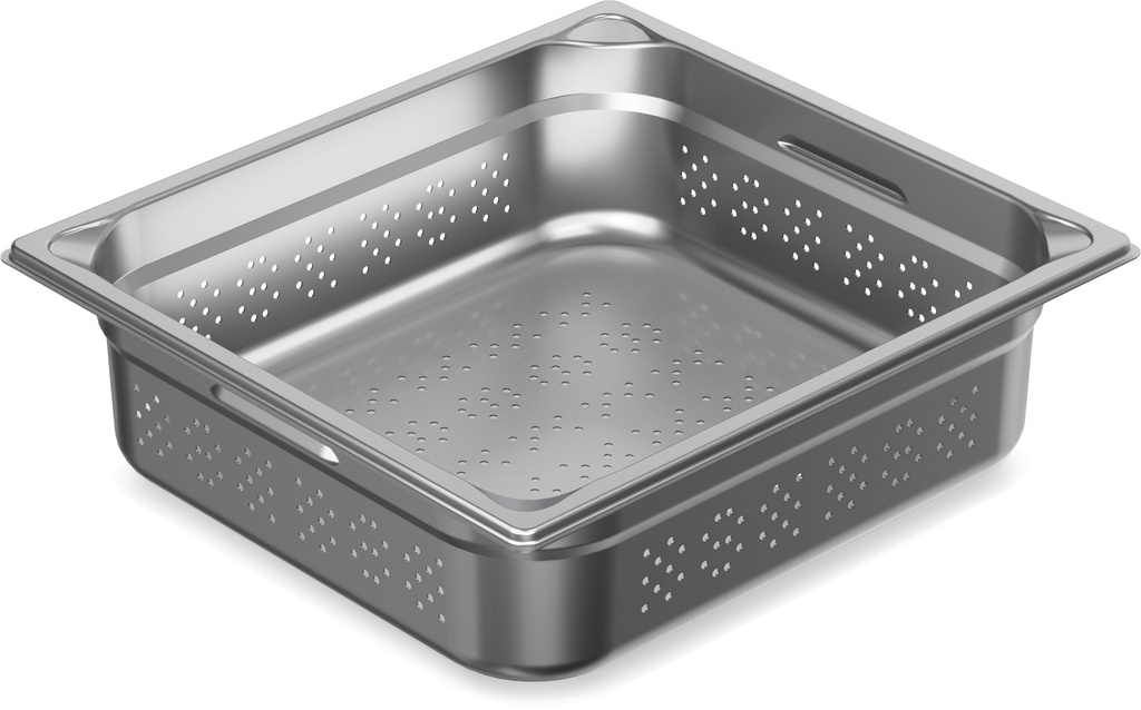Cubeta Gastronorm GN PRO Perforada de acero inoxidable 18/10 de tamaño 2/3 y 150 mm de profundidad