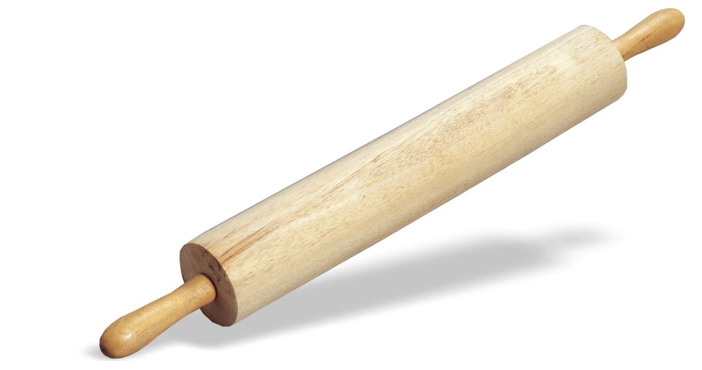 Rodillo de 67,5 centímetro de madera con asas giratorias