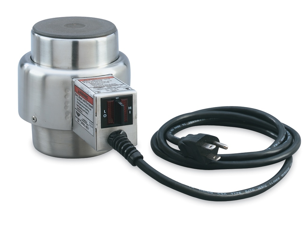 Calentador de chafer eléctrico de 230 voltios con enchufe Schuko