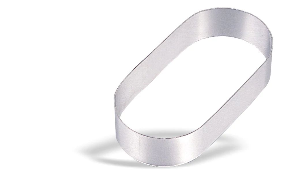 Molde forma oval de acero inoxidable
