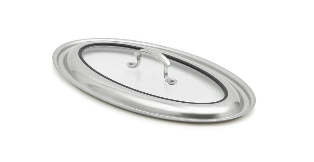 Tapa de vidrio Miramar® para sartén de alimentos ovalado au gratin de 16 pulgadas