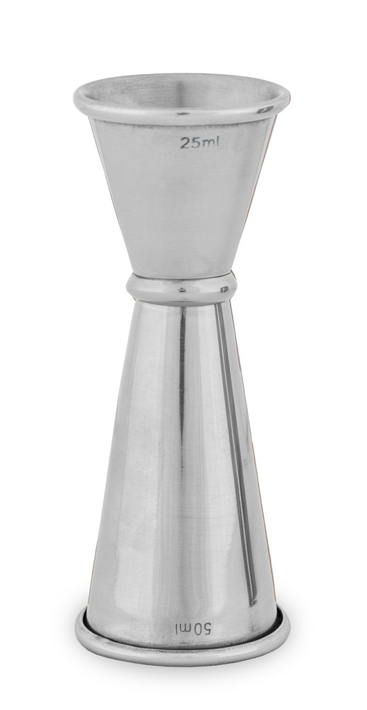 Dosificador licor de color plata de 25 y 50 mililitros