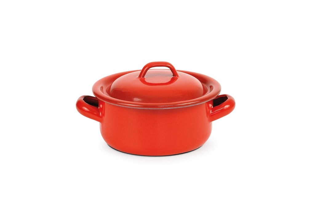 [P998014] Cacerola de acero esmaltado con tapa 14 cm
